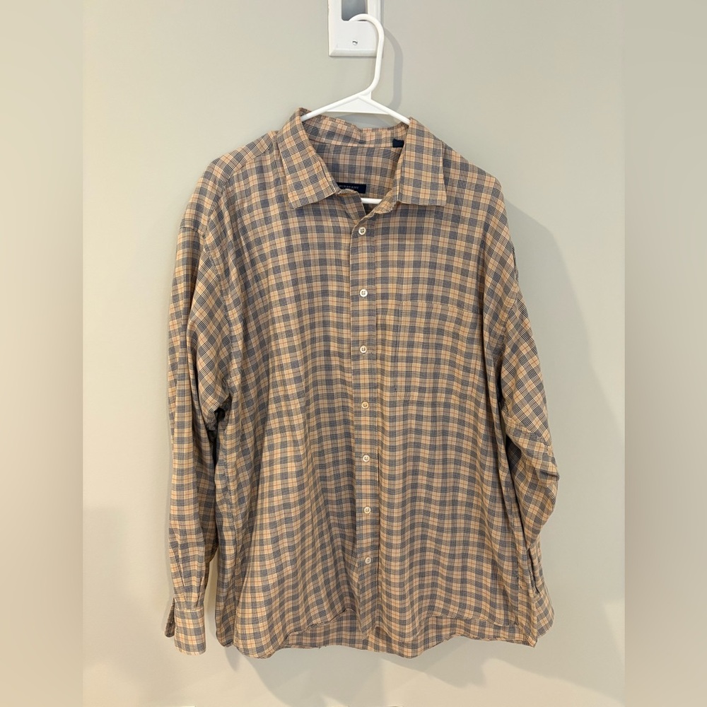 Burberry Beige Checkered Shirt xl